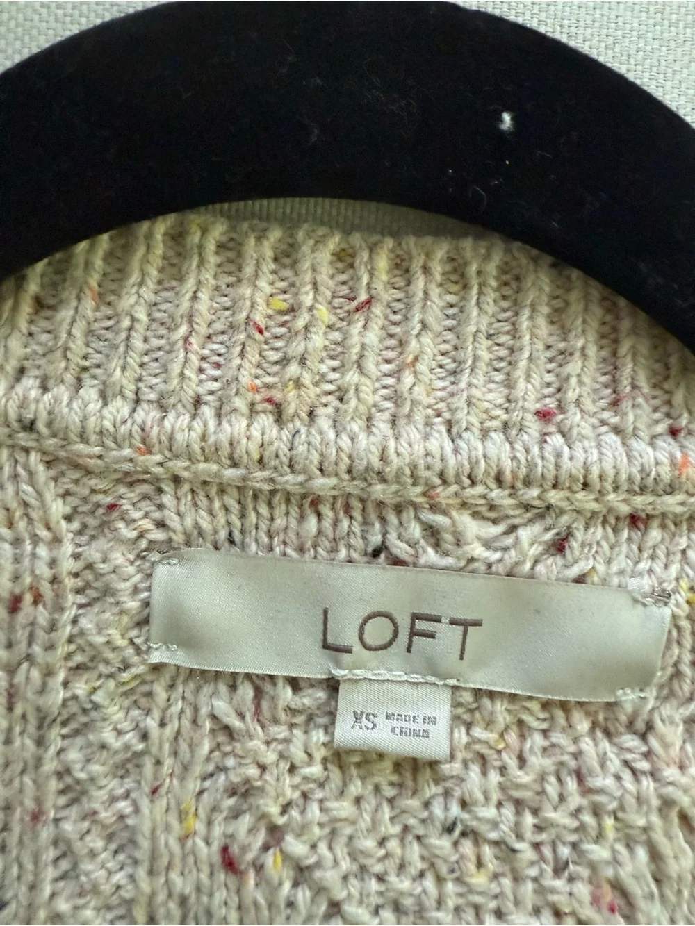 NWOT LOFT Cable-Knit Open Cardigan Sweater